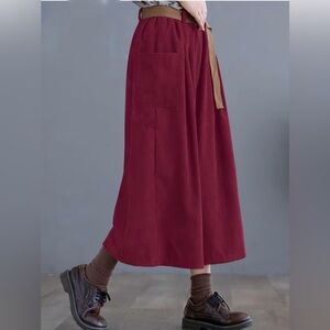 Chic Burgundy palazzo pants